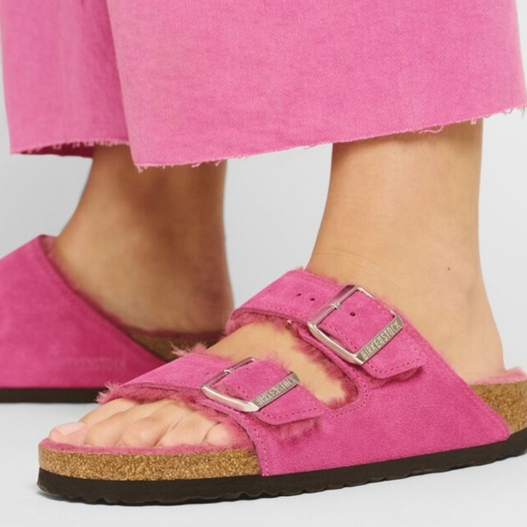 Birkenstock Arozina Pink Shearling - Picture 1 of 3